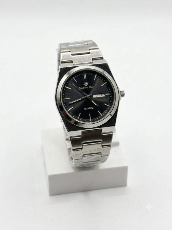 IMG_2417 (1) Premium Slim Dial Analog Quartz Stainless Steel Made Chain Watch With Date & Day Display for Men