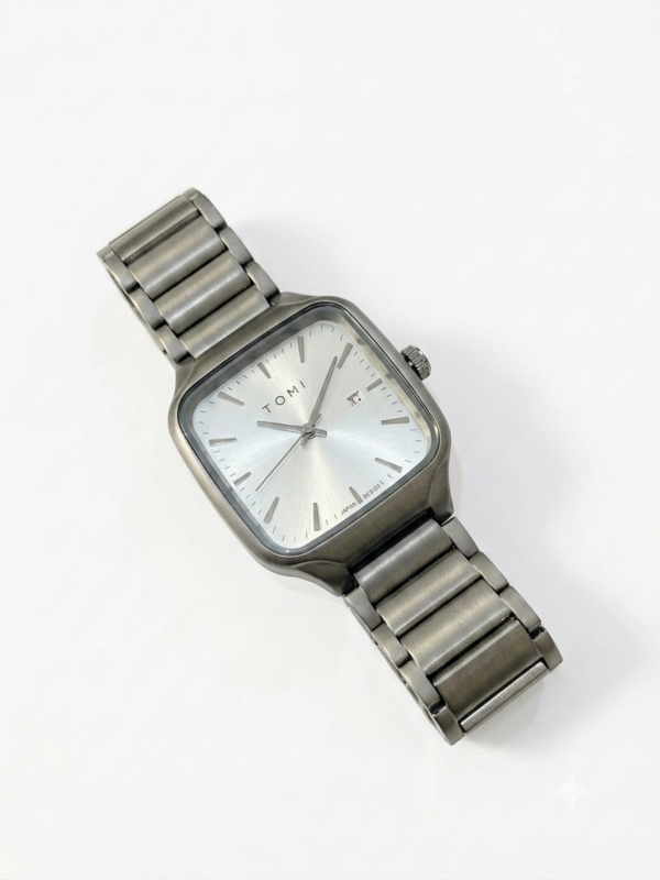 TOMI Edge Square Dial Link Watch