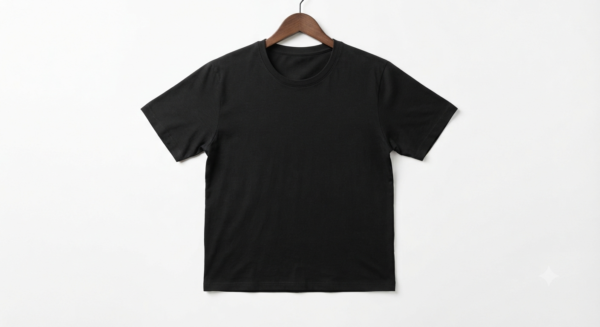 BLACK ROUND NECK TSHIRT