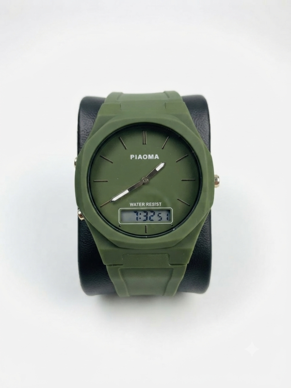 PIAOMA Men's Tactical Analog-Digital Sport Watch