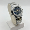 Royal Two-Tone Stainless Steel Watch with Blue Textured Dial
