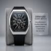 Denvosi Quare Luxury Tonneau Quartz Watch – Matte Black & Silver