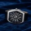 Denvosi Quare Luxury Tonneau Quartz Watch – Matte Black & Silver