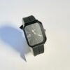 Screenshot Urban Rectangular Matte Black Sports Watch – Textured Geometric Dial