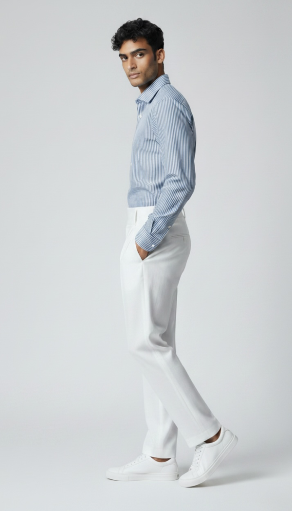 Men's Premium High-Waisted Trousers with Gurkha Extended Waistband