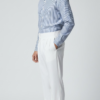 Men's Classic Blue Vertical Striped Cotton Shirt