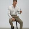 Men's Premium High-Waisted Pleated Trousers with Side Adjusters